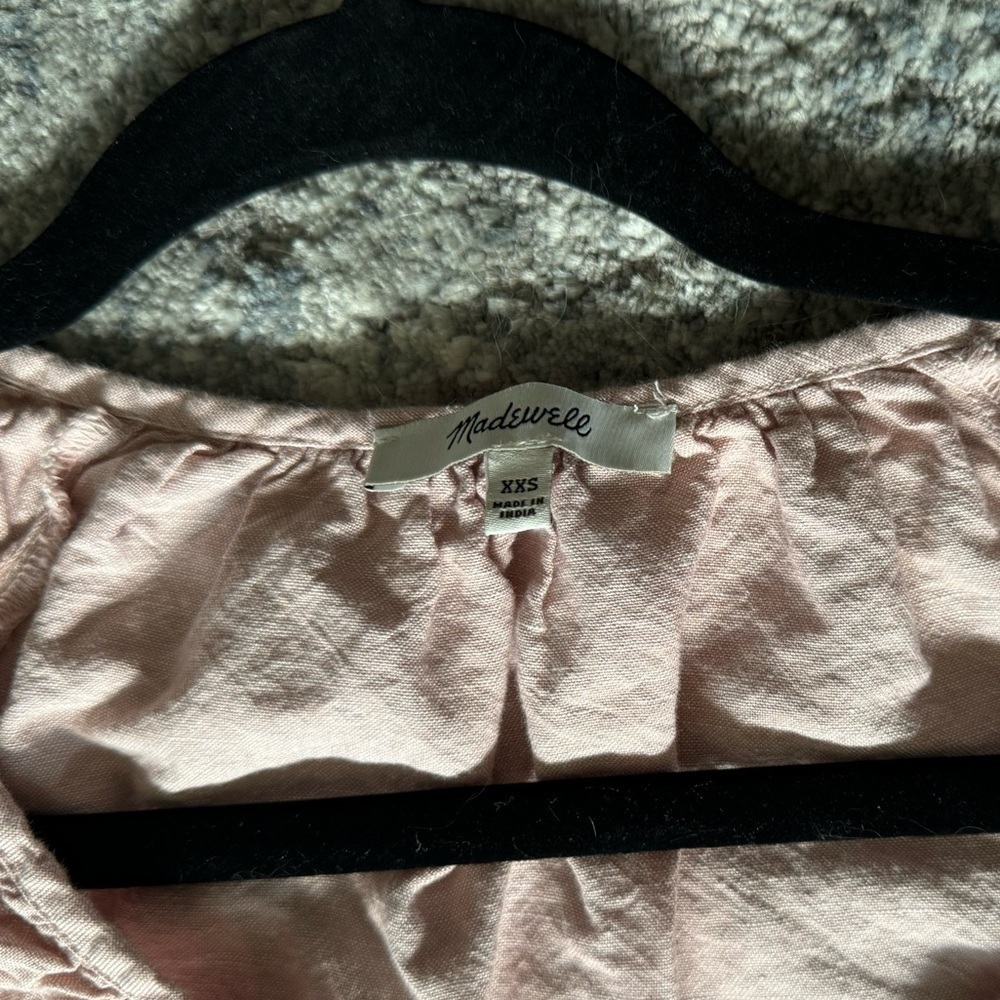 Madewell Linen Blend Lorelei Small Mini Dress
Pink V-neck Tiered Summer Boho - Picture 9 of 10